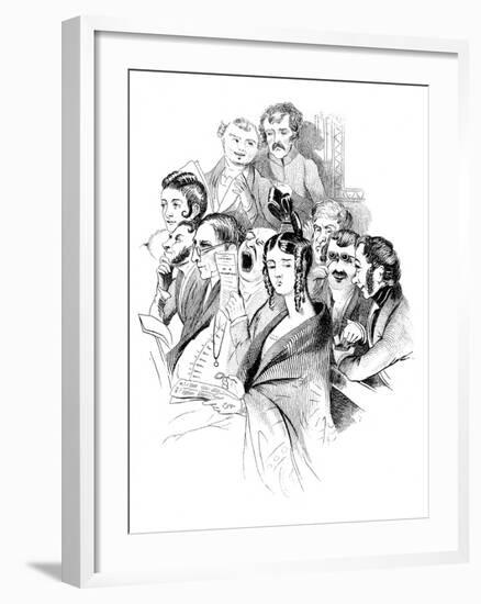 At a Concert, 19th Century-null-Framed Giclee Print