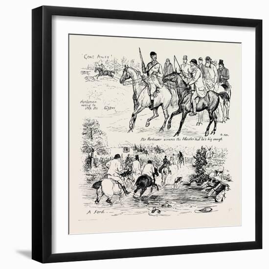 At a Deer Hunt on Exmoor-null-Framed Giclee Print