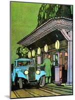 At a Filling Station, C1930-Leslie Carr-Mounted Giclee Print
