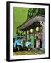 At a Filling Station, C1930-Leslie Carr-Framed Giclee Print