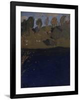 At a Lake, Autumn, 1890S-Isaak Ilyich Levitan-Framed Giclee Print