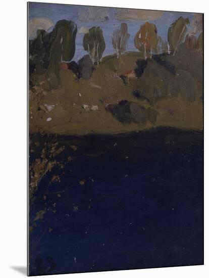 At a Lake, Autumn, 1890S-Isaak Ilyich Levitan-Mounted Giclee Print