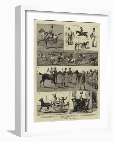 At a Race-Meeting, Feverabad, India-null-Framed Giclee Print