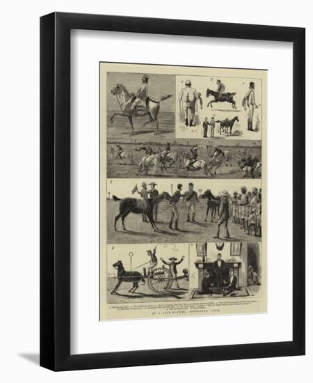 At a Race-Meeting, Feverabad, India-null-Framed Premium Giclee Print