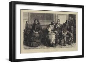 At a Railway Station, a Study-Frank Holl-Framed Giclee Print