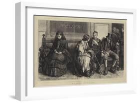 At a Railway Station, a Study-Frank Holl-Framed Giclee Print