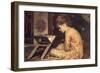 At a Reading Desk-Frederick Leighton-Framed Art Print