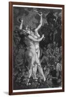 At a Sabbat in the Basque Country Two Witches Enjoy a Lascivious Dance-Martin Van Maele-Framed Photographic Print