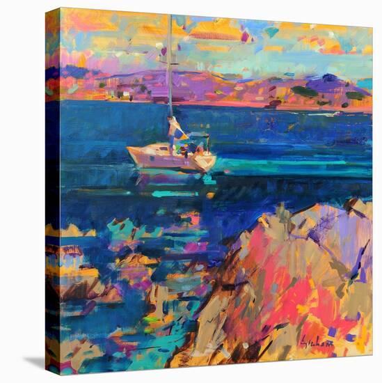 At Anchor, St Tropez Coast-Peter Graham-Stretched Canvas