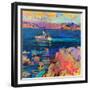 At Anchor, St Tropez Coast-Peter Graham-Framed Giclee Print