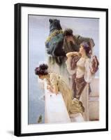 At Aphrodite's Cradle-Sir Lawrence Alma-Tadema-Framed Art Print