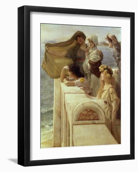 At Aphrodite's Cradle-Sir Lawrence Alma-Tadema-Framed Giclee Print