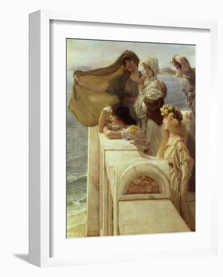 At Aphrodite's Cradle-Sir Lawrence Alma-Tadema-Framed Giclee Print