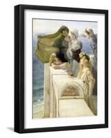 At Aphrodite's Cradle-Sir Lawrence Alma-Tadema-Framed Giclee Print