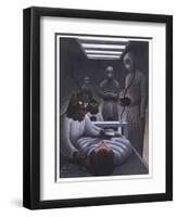 At Aveley Essex John and Susan Day are Abducted with Their Child and Their Car Aboard a UFO-Neil Breeden-Framed Art Print