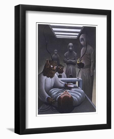 At Aveley Essex John and Susan Day are Abducted with Their Child and Their Car Aboard a UFO-Neil Breeden-Framed Art Print