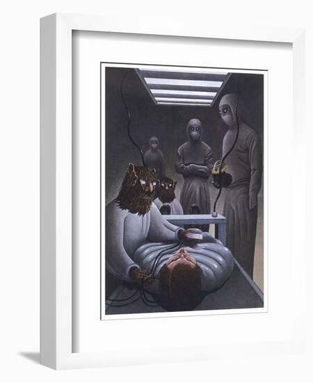 At Aveley Essex John and Susan Day are Abducted with Their Child and Their Car Aboard a UFO-Neil Breeden-Framed Art Print