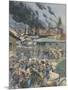 At Baku, in the Caucasus, Rebels Set Fire to Naphtha Wells-null-Mounted Art Print