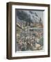 At Baku, in the Caucasus, Rebels Set Fire to Naphtha Wells-null-Framed Art Print