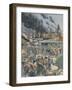 At Baku, in the Caucasus, Rebels Set Fire to Naphtha Wells-null-Framed Art Print