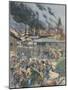 At Baku, in the Caucasus, Rebels Set Fire to Naphtha Wells-null-Mounted Art Print