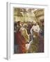 At Capernaum Jesus Heals a Paralysed Man Who Is Lowered into the House Through the Roof-null-Framed Art Print