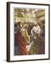 At Capernaum Jesus Heals a Paralysed Man Who Is Lowered into the House Through the Roof-null-Framed Art Print