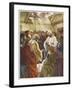 At Capernaum Jesus Heals a Paralysed Man Who Is Lowered into the House Through the Roof-null-Framed Art Print