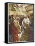 At Capernaum Jesus Heals a Paralysed Man Who Is Lowered into the House Through the Roof-null-Framed Stretched Canvas