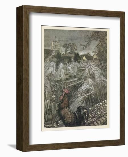 At Cock-Crow-Arthur Rackham-Framed Art Print