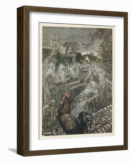 At Cock-Crow-Arthur Rackham-Framed Art Print