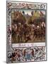 At Crecy 9000 English Soldiers Under Edward III Defeat 30000 French Under Philippe VI-Ronjat-Mounted Art Print