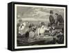 At Doncaster Races, a Sweepstake after Lunch-Edward Frederick Brewtnall-Framed Stretched Canvas