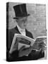 At Eton College, Lord Buckhurst, Son of Earl de La Warr Reading Punch-John Phillips-Stretched Canvas