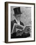 At Eton College, Lord Buckhurst, Son of Earl de La Warr Reading Punch-John Phillips-Framed Photographic Print