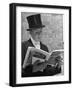 At Eton College, Lord Buckhurst, Son of Earl de La Warr Reading Punch-John Phillips-Framed Photographic Print