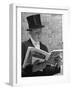 At Eton College, Lord Buckhurst, Son of Earl de La Warr Reading Punch-John Phillips-Framed Photographic Print