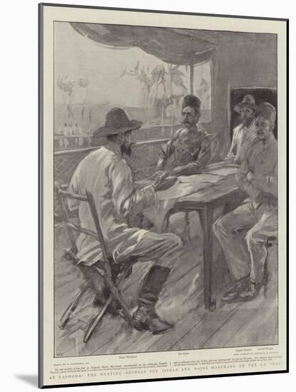 At Fashoda, the Meeting Between the Sirdar and Major Marchand on the Ss Dal-William Hatherell-Mounted Giclee Print