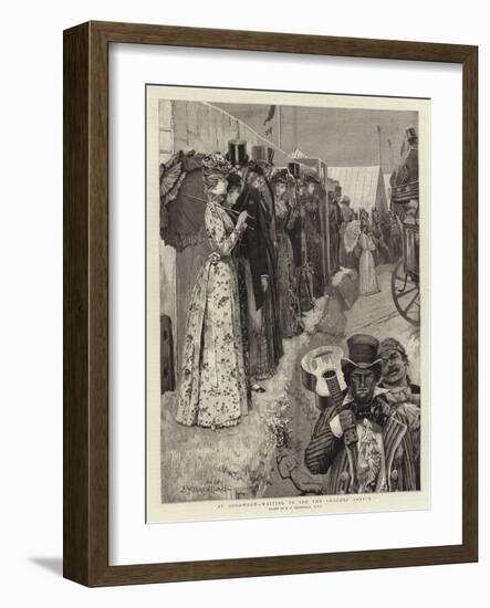 At Goodwood, Waiting to See the Coaches Arrive-Edward Frederick Brewtnall-Framed Giclee Print