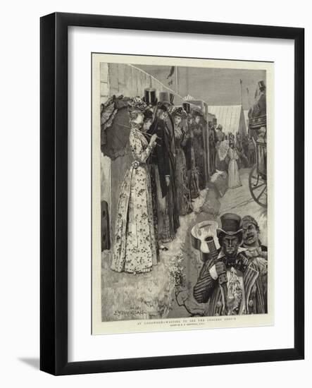 At Goodwood, Waiting to See the Coaches Arrive-Edward Frederick Brewtnall-Framed Giclee Print