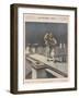 At Hettstadt Germany Joseph Furst a Member of the Municipal Band Marches Playing His Horn-Aldo Molinari-Framed Art Print