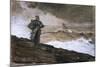 At High Sea, Charcoal and White Chalk on Buff Paper Laid Down on Board, 1884-Winslow Homer-Mounted Giclee Print