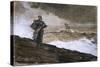 At High Sea, Charcoal and White Chalk on Buff Paper Laid Down on Board, 1884-Winslow Homer-Stretched Canvas