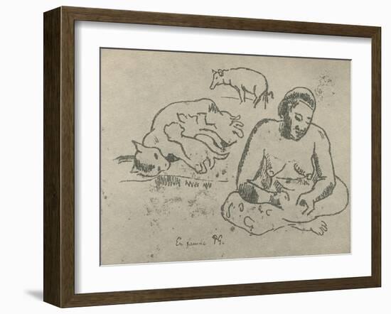 'At Home', 1936-Paul Gauguin-Framed Giclee Print