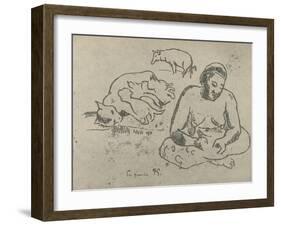 'At Home', 1936-Paul Gauguin-Framed Giclee Print