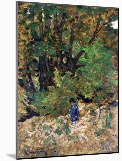 At Home in the Forest, C1880-Henri-Joseph Harpignies-Mounted Giclee Print