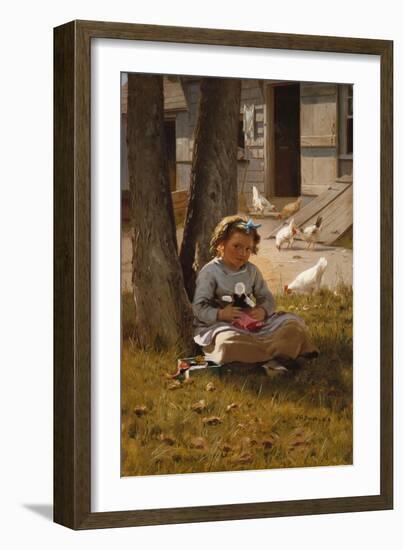 At Home-John George Brown-Framed Giclee Print