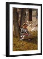 At Home-John George Brown-Framed Giclee Print