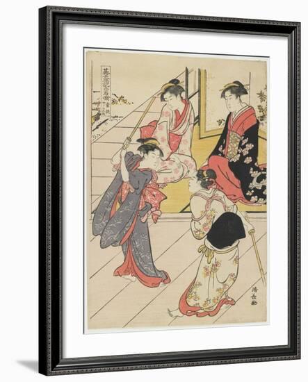 At Jo Etsu's Mansion, 1785-Torii Kiyonaga-Framed Giclee Print