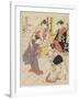 At Jo Etsu's Mansion, 1785-Torii Kiyonaga-Framed Giclee Print